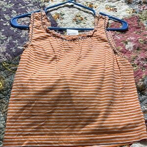 Orange Striped Women's Top